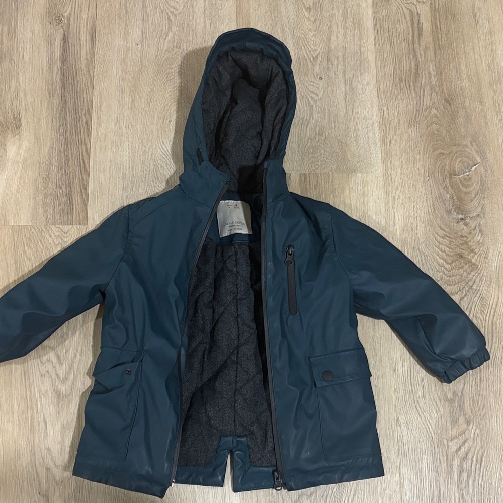 Zara Kids Raincoat - Dark Blue/Teal